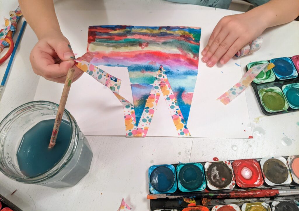 4 Schritte: Einfache Wasserfarben-Bilder mit Washi-Tape mit Kindern malen 68 4 Schritte: Einfache Wasserfarben-Bilder mit Washi-Tape mit Kindern malen