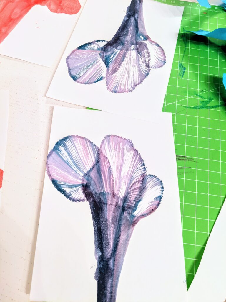4 Schritte: Einfache Fadentechnik-Bilder mit Wasserfarben mit Kindern malen