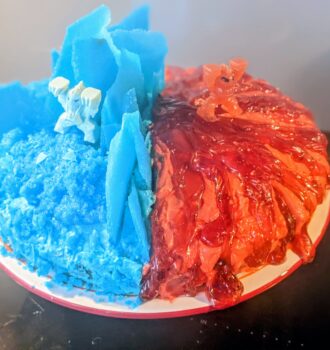 Erstaunliche Feuer-Eis-Torte in Rekordzeit backen: Einzigartiger Geburtstagskuchen zum Kindergeburtstag für Eldrador-Fans