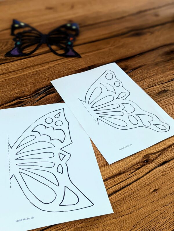 2 Vorlagen für bezaubernde Schmetterling-Fensterbilder als Download zum Basteln mit Kindern