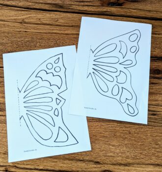 2 Vorlagen für bezaubernde Schmetterling-Fensterbilder als Download zum Basteln mit Kindern