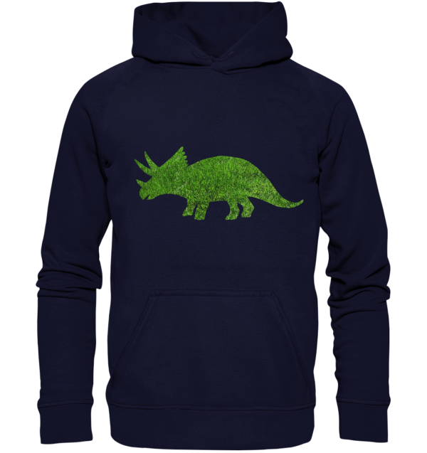 Herren Kapuzenpullover "Triceratops auf der Wiese": Individuelles Design für Dinosaurier-Freunde - Basic Unisex Hoodie