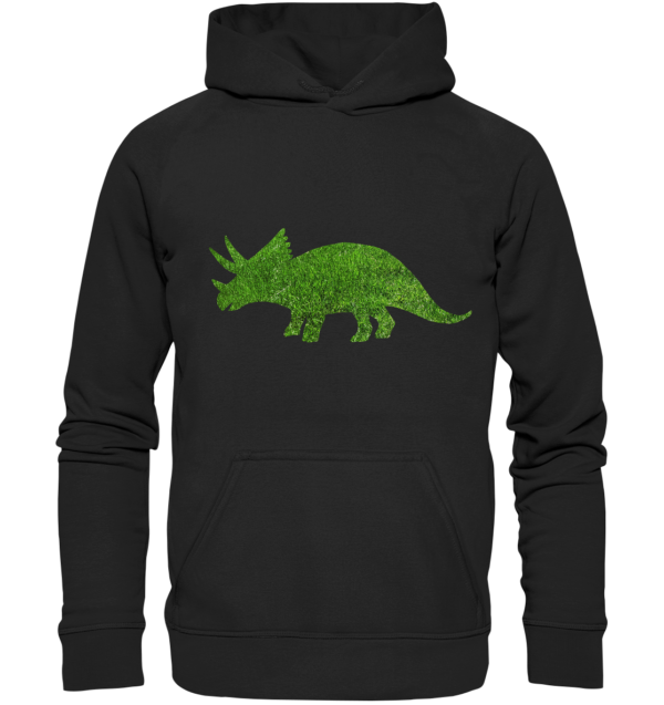 Herren Kapuzenpullover "Triceratops auf der Wiese": Individuelles Design für Dinosaurier-Freunde - Basic Unisex Hoodie