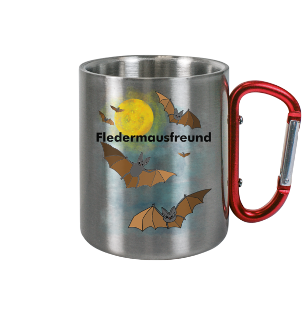 Outdoor-Tasse “Fledermausfreund”: Einzigartiges Geschenk für große und kleine Fledermaus-Fans - Edelstahl Tasse