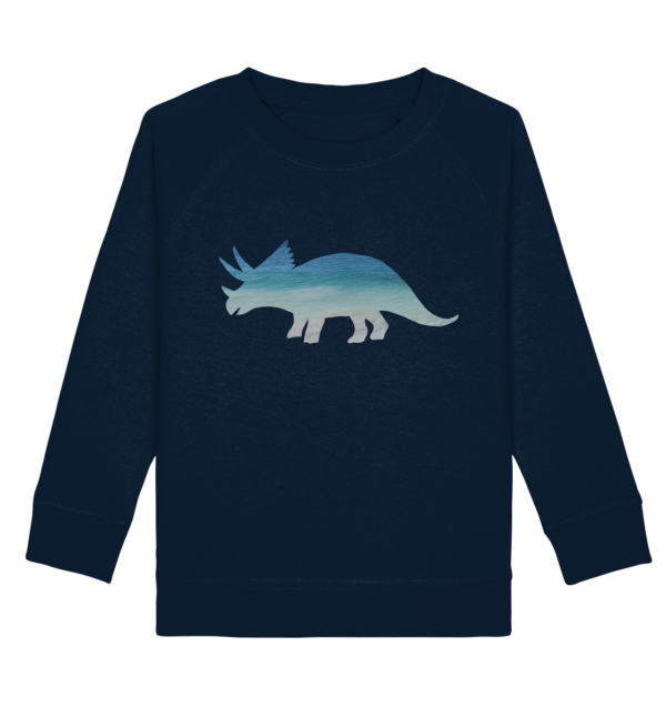 Kinder Sweatshirt "Triceratops am Strand": Individuelles Design für Dinosaurier-Freunde - Kids Organic Sweatshirt