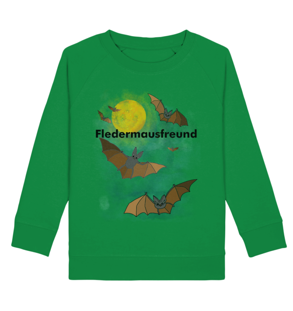 Kinder Sweatshirt “Fledermausfreund”: Einzigartiges Geschenk für kleine Fledermaus-Fans - Kids Organic Sweatshirt