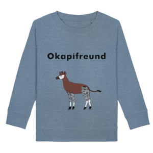 Kinder Pullover "Okapifreund": Einzigartiges Geschenk für kleine Okapi-Fans - Kids Organic Sweatshirt