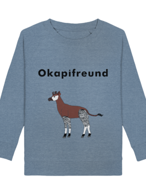 Kinder Pullover "Okapifreund": Einzigartiges Geschenk für kleine Okapi-Fans - Kids Organic Sweatshirt