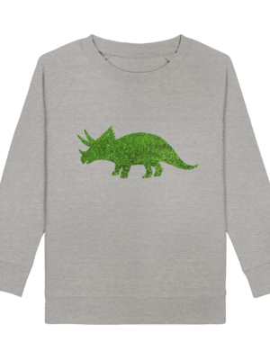 Kinder Pullover "Triceratops auf der Wiese": Individuelles Design für Dinosaurier-Freunde - Kids Organic Sweatshirt