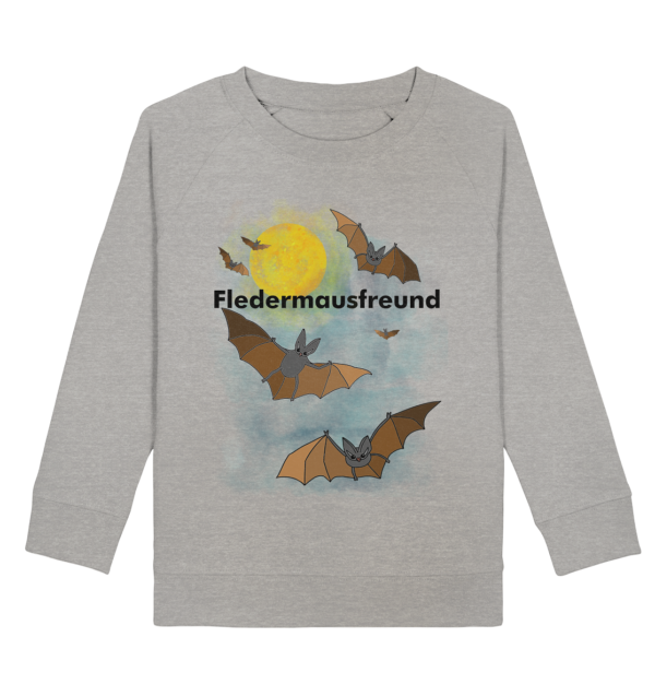 Kinder Sweatshirt “Fledermausfreund”: Einzigartiges Geschenk für kleine Fledermaus-Fans - Kids Organic Sweatshirt