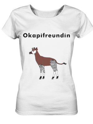 Damen T-Shirt "Okapifreundin”: Einzigartiges Geschenk für große Okapi-Fans - Ladies Organic Basic Shirt