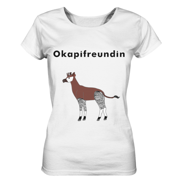 Damen T-Shirt "Okapifreundin”: Einzigartiges Geschenk für große Okapi-Fans - Ladies Organic Basic Shirt