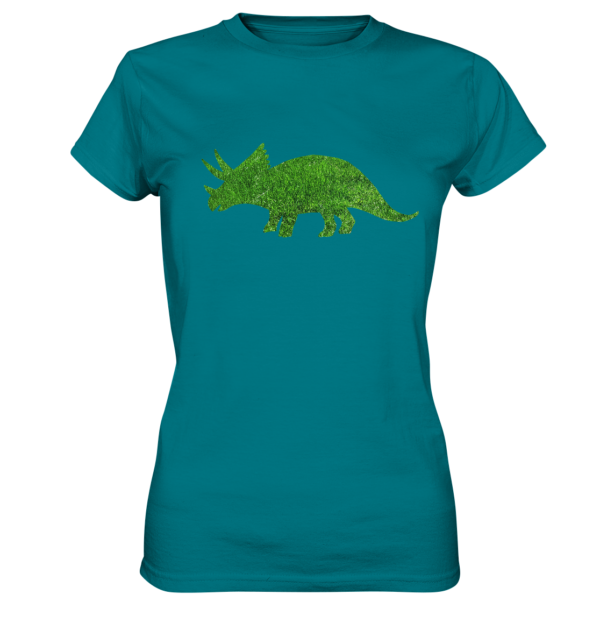 Damen T-Shirt "Triceratops auf der Wiese": Individuelles Design für Dinosaurier-Freunde - Ladies Premium Shirt