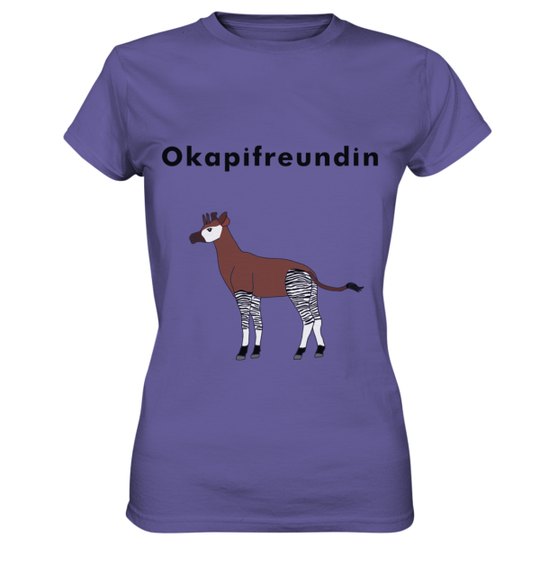 Damen T-Shirt "Okapifreundin”: Einzigartiges Geschenk für große Okapi-Fans - Ladies Premium Shirt