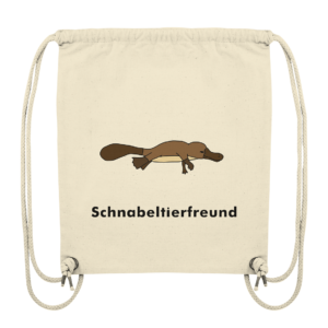 Turnbeutel "Schnabeltierfreund": Originelles Geschenk für große und kleine Schnabeltier-Fans - Organic Gym-Bag