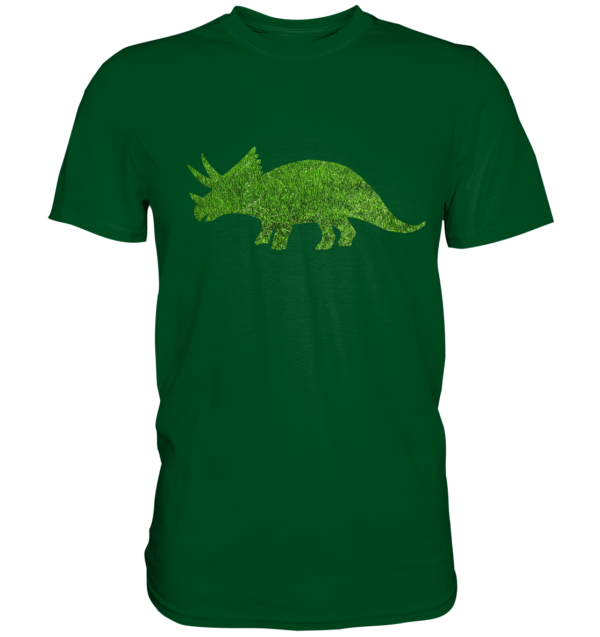 Herren T-Shirt "Triceratops auf der Wiese": Individuelles Design für Dinosaurier-Freunde - Premium Shirt