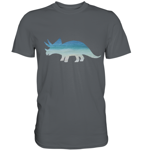 Herren T-Shirt "Triceratops am Strand": Individuelles Design für Dinosaurier-Freunde - Premium Shirt