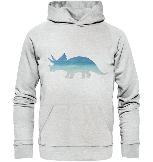 Herren Kapuzenpullover "Triceratops am Strand": Individuelles Design für Dinosaurier-Freunde - Premium Unisex Hoodie