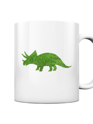 Tasse "Triceratops auf der Wiese": Individuelles Design für Dinosaurier-Freunde - Tasse glossy