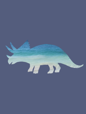 Triceratops am Strand