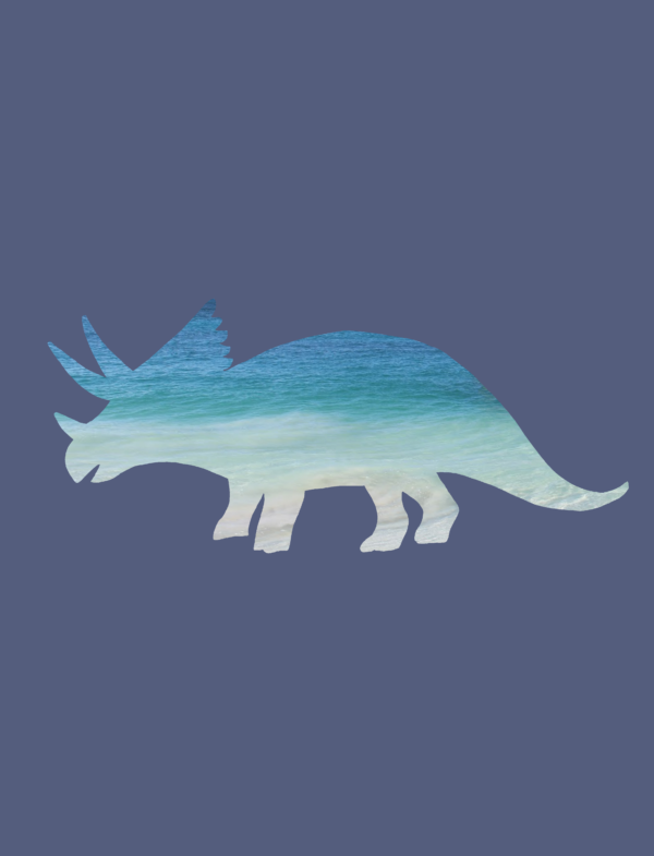 Du möchtest einem Dinosaurier-Fan eine ganz besondere Freude machen? Dann schenke ihm diese einzigartigen Designs mit “Triceratops am Strand”-Motiv zum Geburtstag!