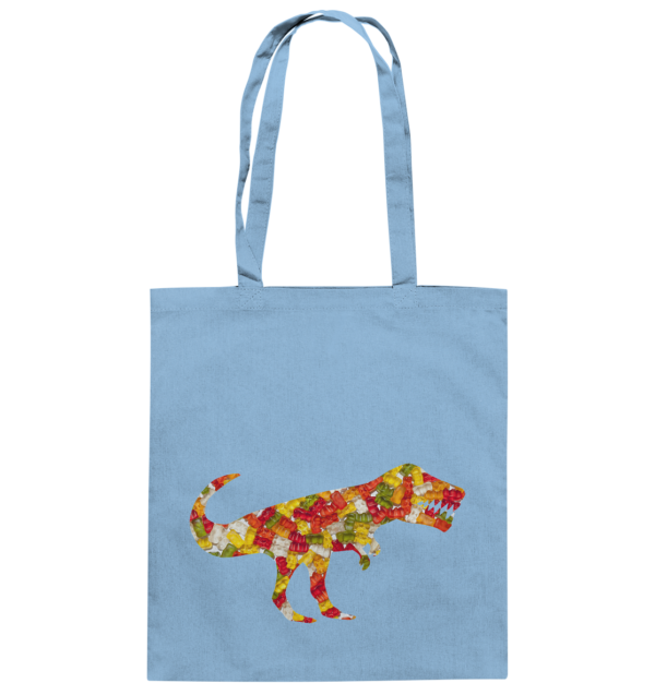 Stofftasche "T-Rex mit Hunger auf Gummibärchen": Einzigartiges Geschenk für kleine und große Dinosaurier-Freunde - Baumwolltasche
