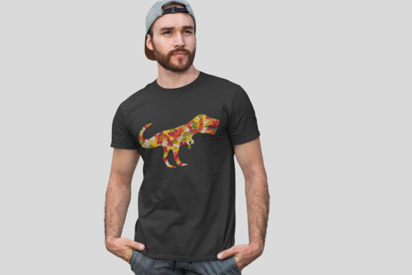 Herren T-Shirt "T-Rex mit Hunger auf Gummibärchen": Einzigartiges Geschenk für große Dinosaurier-Freunde - Premium Shirt