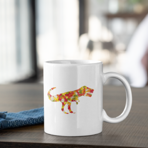 Tasse "T-Rex mit Hunger auf Gummibärchen": Einzigartiges Geschenk für kleine und große Dinosaurier-Freunde - Tasse glossy