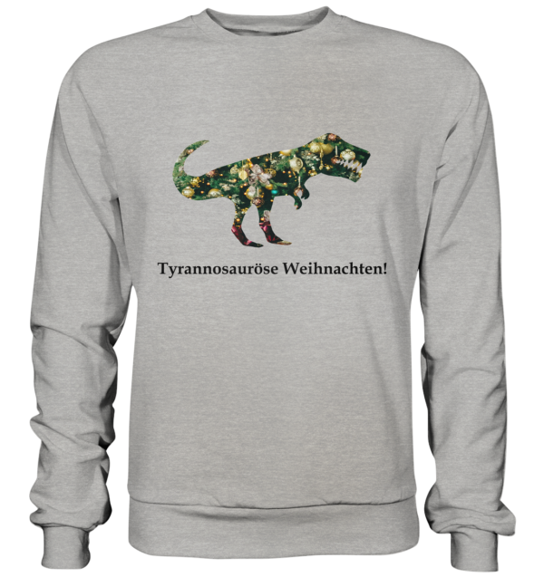 Ugly Christmas Sweater? Nein, zauberhaftes Weihnachts-Outfit mit Dino: Herren Pullover "Tyrannosauröse Weihnachten!" - Basic Sweatshirt