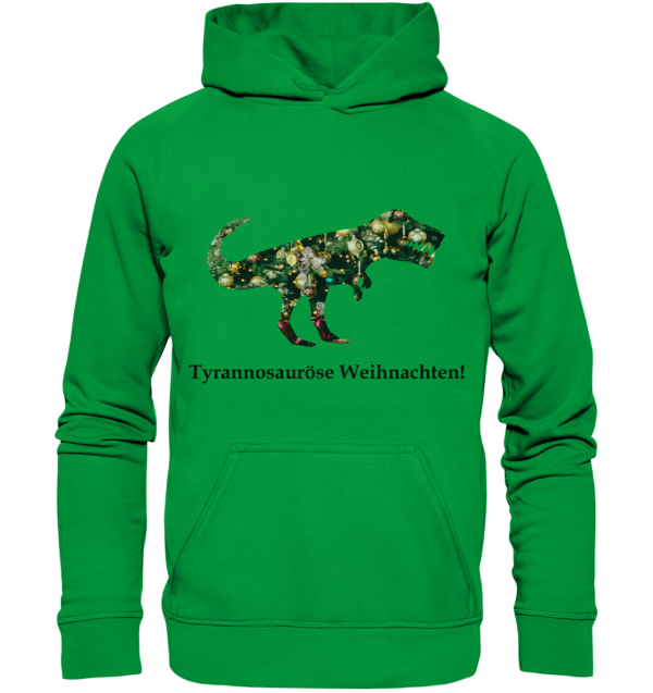 Zauberhaftes Weihnachts-Outfit mit Dino: Kapuzenpullover "Tyrannosauröse Weihnachten!" - Basic Unisex Hoodie