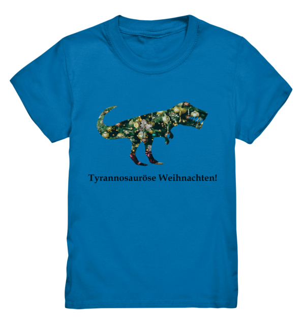 Zauberhaftes Weihnachts-Outfit mit Dino: Kinder T-Shirt "Tyrannosauröse Weihnachten!" für Jungen und Mädchen - Kids Premium Shirt