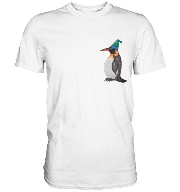 Pinguin mit kuscheliger Wollmütze: Zauberhaftes Design aus Köln am Rhein - Premium T-Shirt für Herren