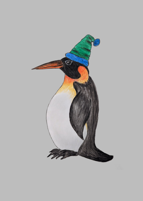 Pinguin mit kuscheliger Wollmütze: Zauberhaftes Design aus Köln am Rhein