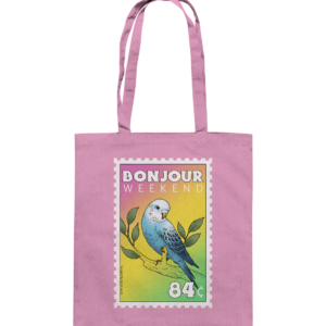 Erlebe das Wochenendgefühl jeden Tag: Die 'Bonjour Weekend' Stofftasche von Green Lourie - Dein neues Lieblingsaccessoire zum Einkaufen